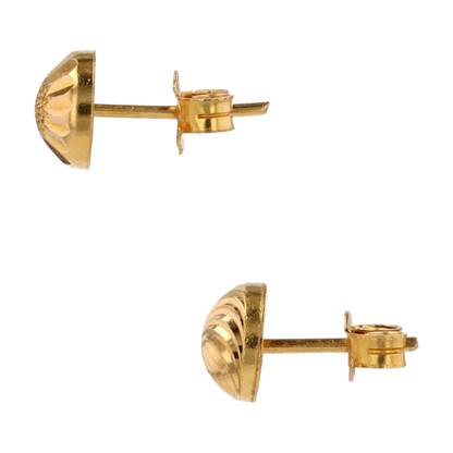 21K Yellow Gold Stud Earrings