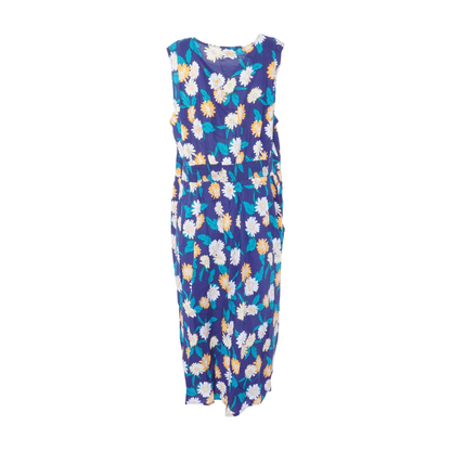 Navy Floral Midi Dress
