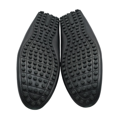 Black Leather Hockenheim Moccasins