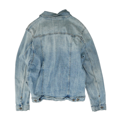 Blue Solid Denim Jacket
