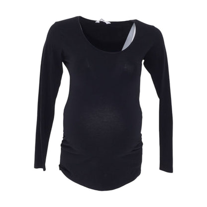 Black Maternity Crewneck T-Shirt