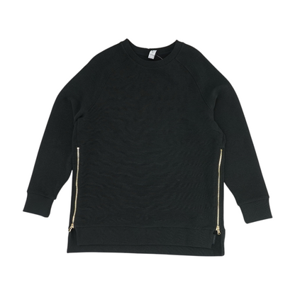 Black Solid Sweatshirt Pullover