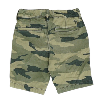 Green Camo Denim Shorts