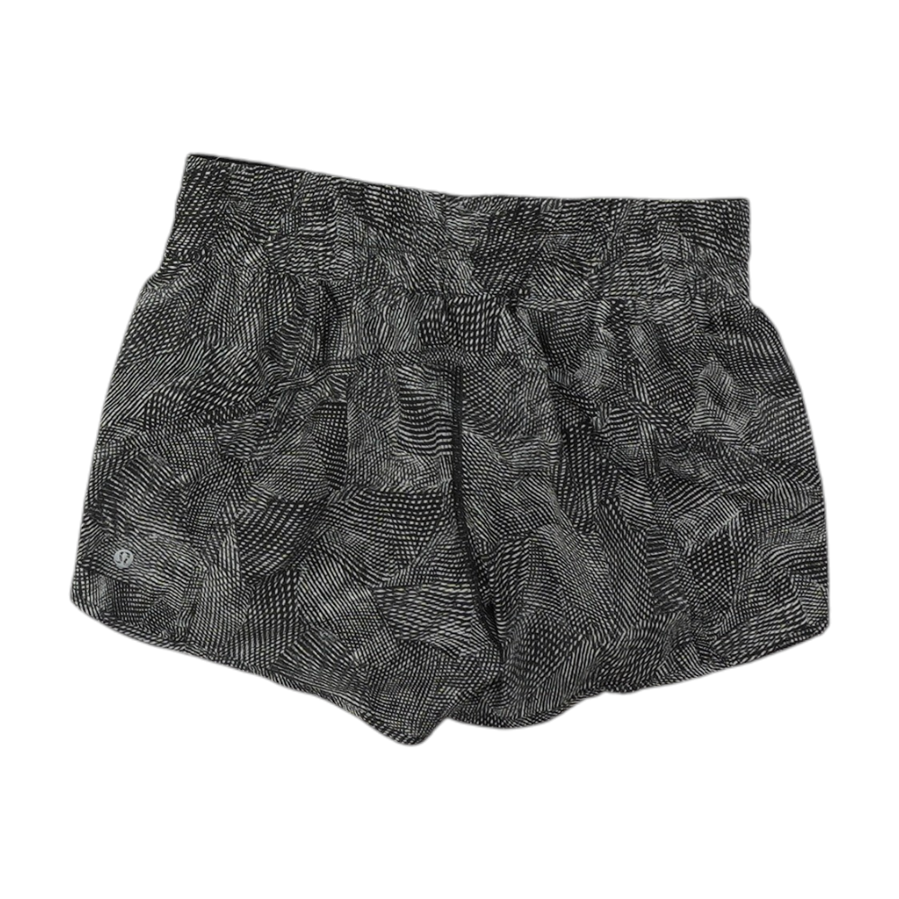 Black Abstract Active Shorts