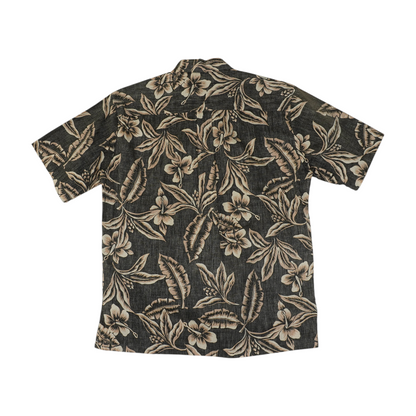 Gray Tropical Short Sleeve Button Down