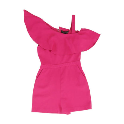Pink Solid Romper