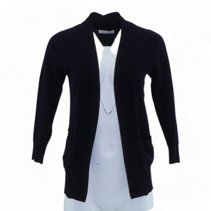 Black Solid Cardigan Sweater