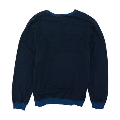 Navy Solid Sweatshirt Pullover