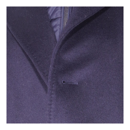 Navy Wool Double Lined Solid Coat