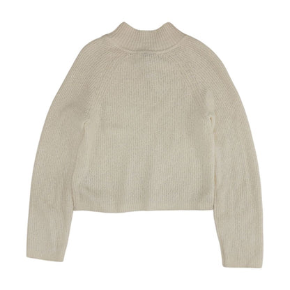 White Solid Sweater