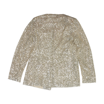 Beige Solid Blazer