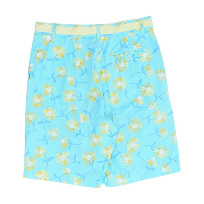 Blue Floral Chino Shorts