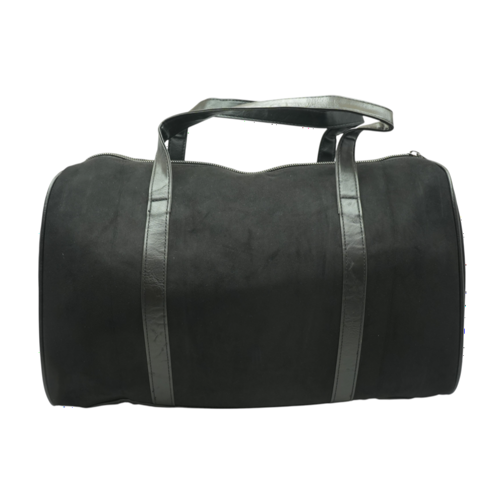 Black Faux Suede Weekender Bag