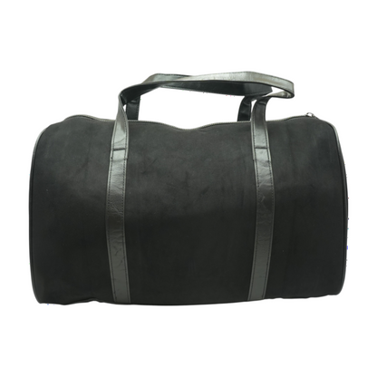 Black Faux Suede Weekender Bag