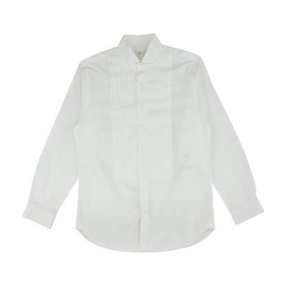White Solid Long Sleeve Button Down