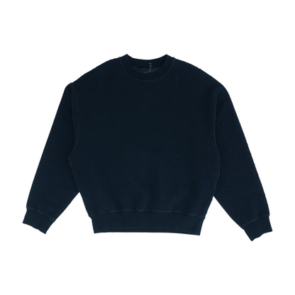 Black Solid Sweatshirt Pullover
