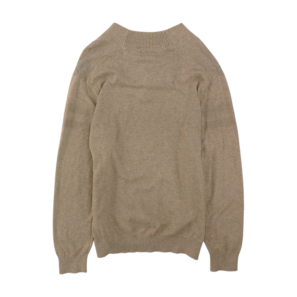 Brown Solid Pullover Sweater