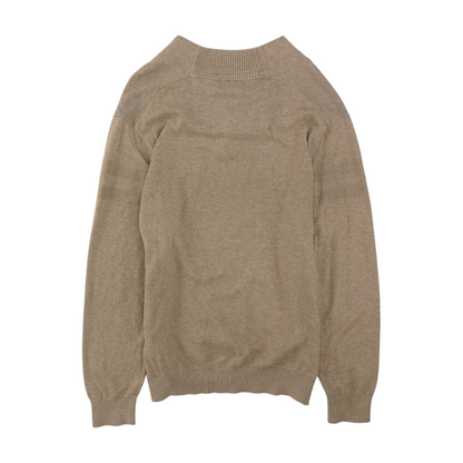 Brown Solid Pullover Sweater