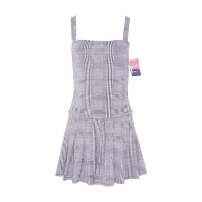 Black Houndstooth Mini Dress