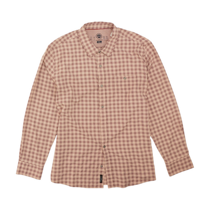 Pink Check Long Sleeve Button Down