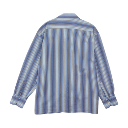 Blue Striped Long Sleeve Button Down