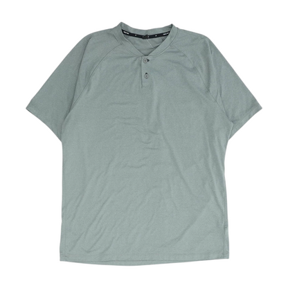 Gray Solid Henley T-Shirt