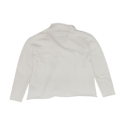 White Solid Sweatshirt Pullover