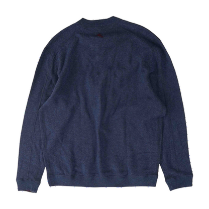 Blue Solid Pullover Sweater