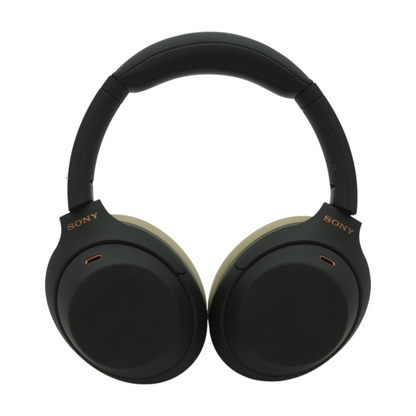 Black WH-1000XM4 Noise Cancelling Headphones With Beige Earpads