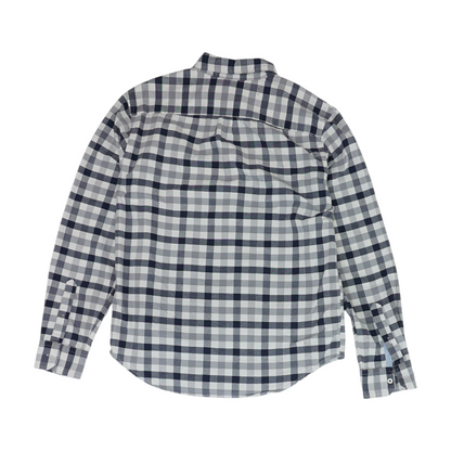 White Check Long Sleeve Button Down
