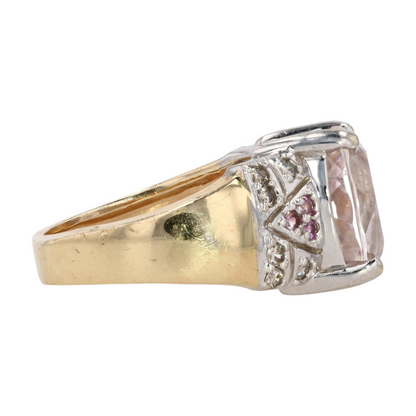 14K Two-Tone Gold Morganite Fashion Ring