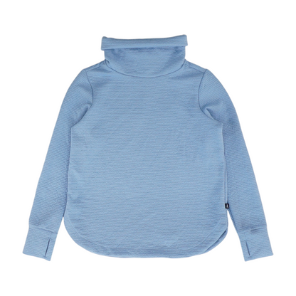 Blue Solid Sweatshirt Pullover