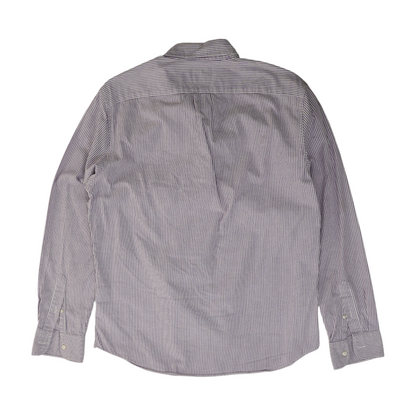 Purple Striped Long Sleeve Button Down