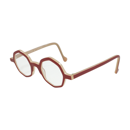 Red Adelys Geometric Prescription Eyewear