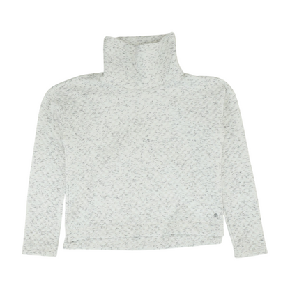 White Solid Sweatshirt Pullover