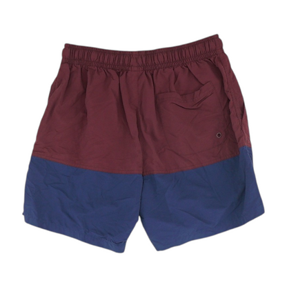 Maroon Color Block Swim Bottom