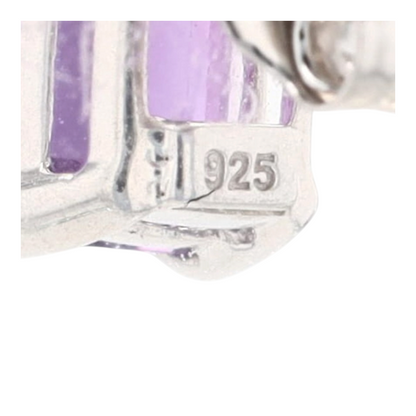 1 3/4 ctw Sterling Silver Amethyst Stud Earrings