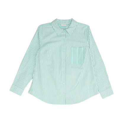 Green Striped Button Down