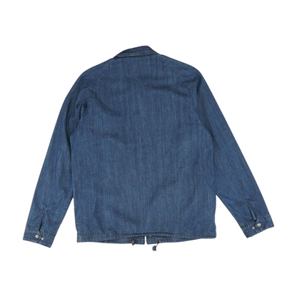 Blue Solid Denim Jacket