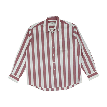 Red Striped Long Sleeve Button Down