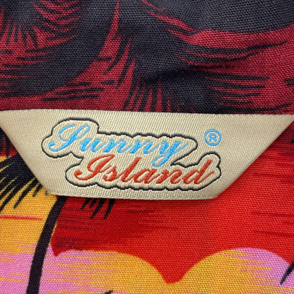 Vintage Red Tropical Short Sleeve Button Down