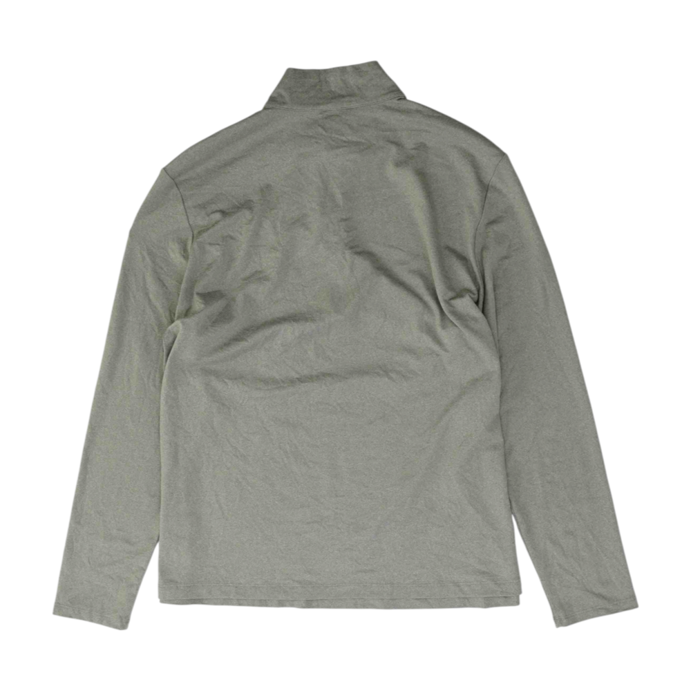 Gray Solid 1/4 Zip Pullover