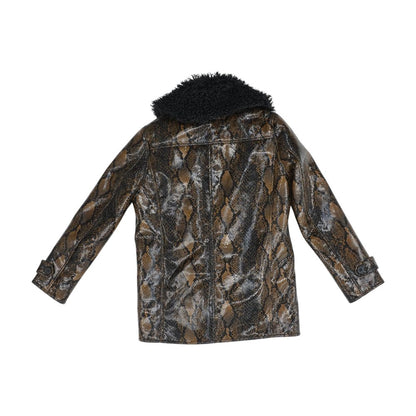 Brown Animal Print Topcoat
