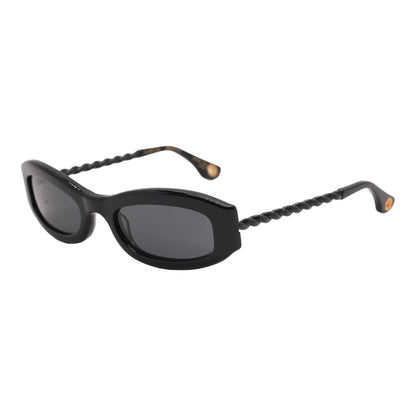Black Monaco Oval Sunglasses