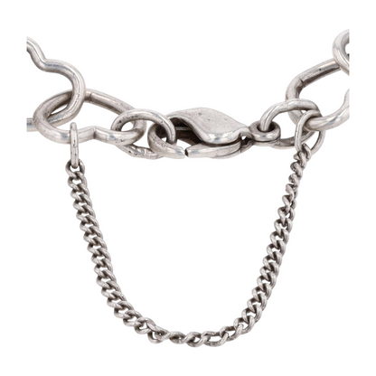 Sterling Silver Connected Hearts Chain Bracelet