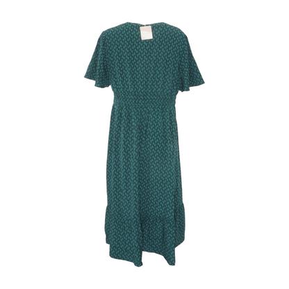 Teal Abstract Midi Dress