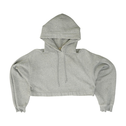 Gray Solid Hoodie Pullover