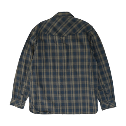 Gray Plaid Long Sleeve Button Down