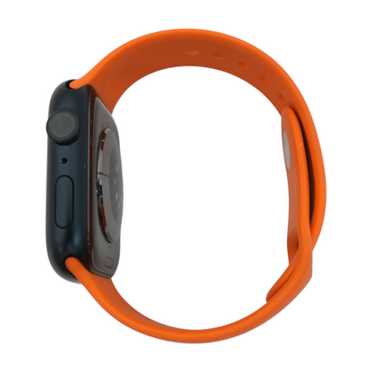 45mm Series 9 Midnight Smartwatch Orange Band S/M