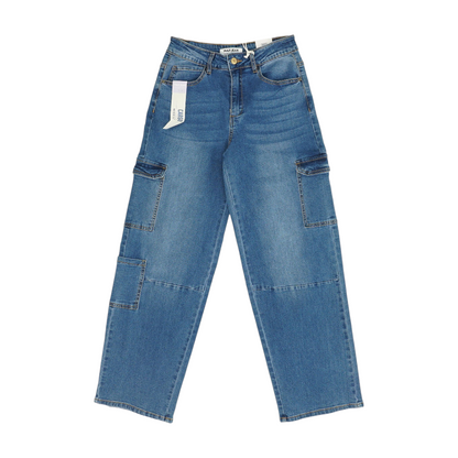 Blue Wide Leg Jeans